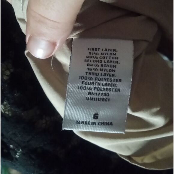 Robert Rodriguez Target Black Lace Strapless Midi Dress Sweetheart Neckline Sz 6 - Picture 8 of 8